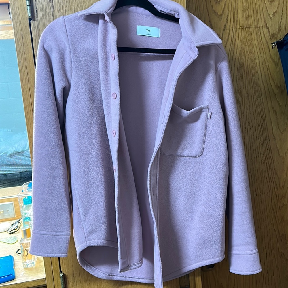 Aritzia TNA fleece bottom up worn once